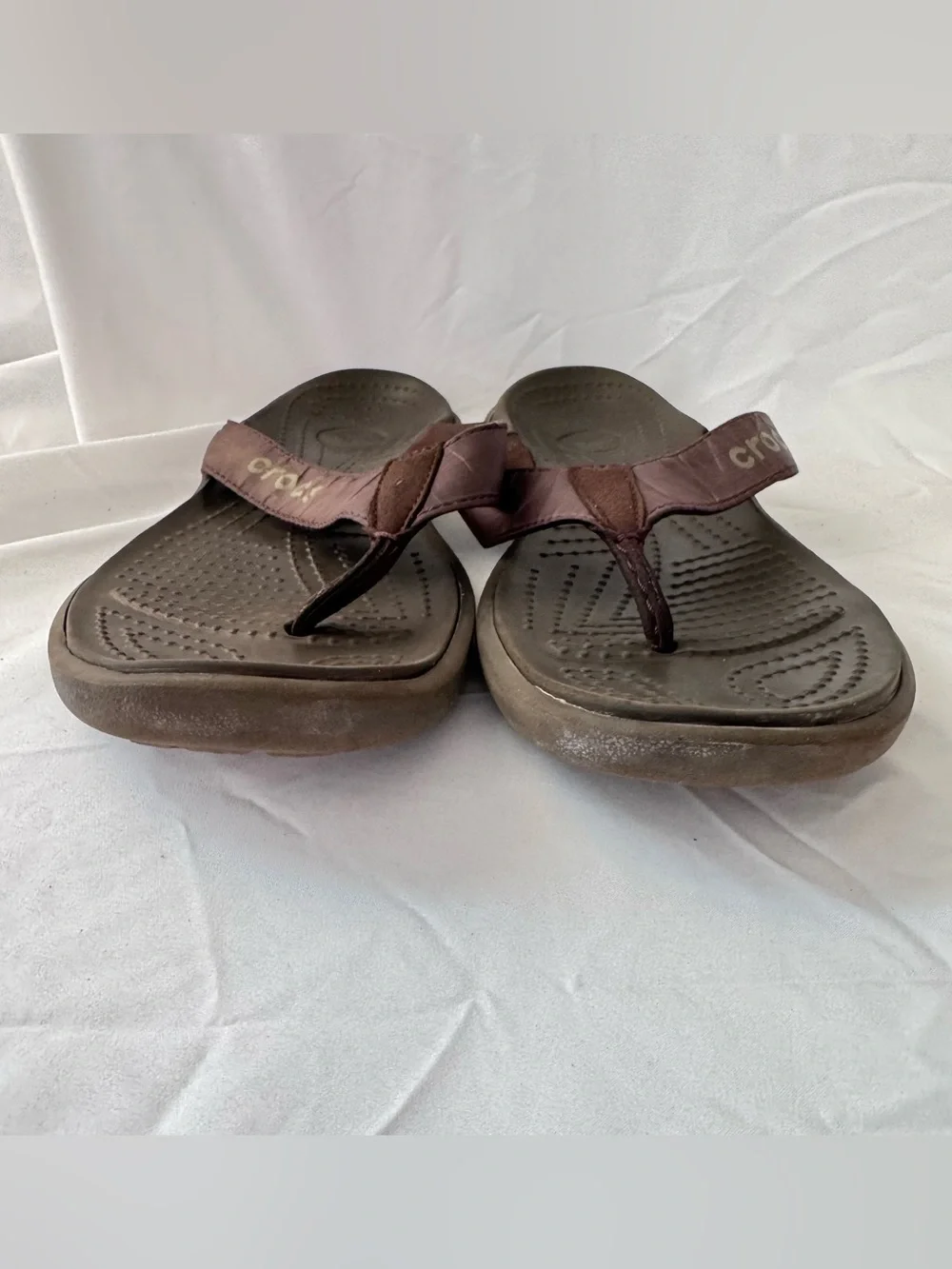 Crocs Mens Yukon Vista II LiteRide Flip-Flop Sandal Espresso Lightweight Sz 11